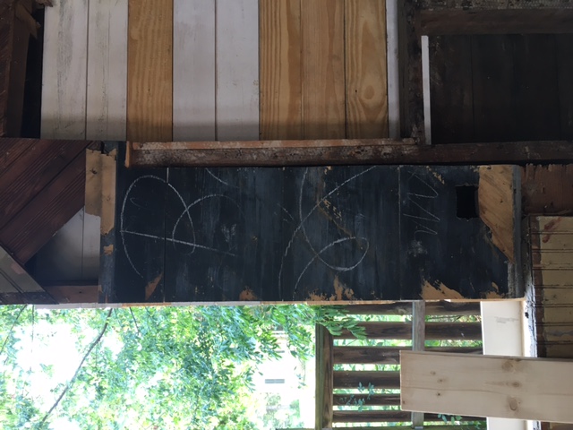 Blackboard fragment discovered during renovation